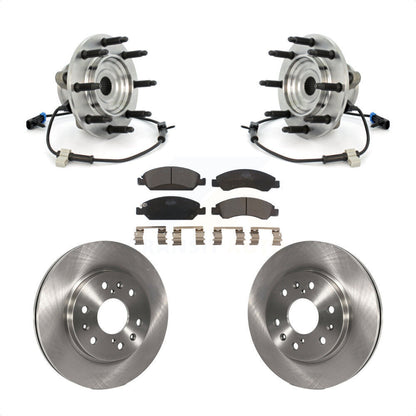 Hub Bearing Brake Rotor & Pads Front Kit For Chevrolet GMC Silverado 1500 Sierra