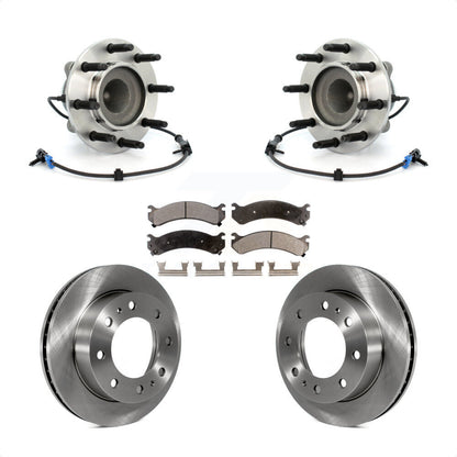 Hub Bearing Brake Rotor Pad Front Kit For Chevrolet GMC Express 2500 Savana 3500