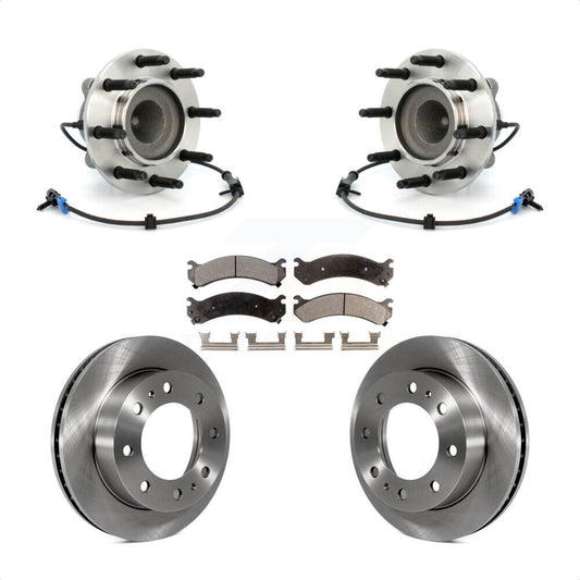 Hub Bearing Brake Rotor Pad Front Kit For Chevrolet GMC Express 2500 Savana 3500
