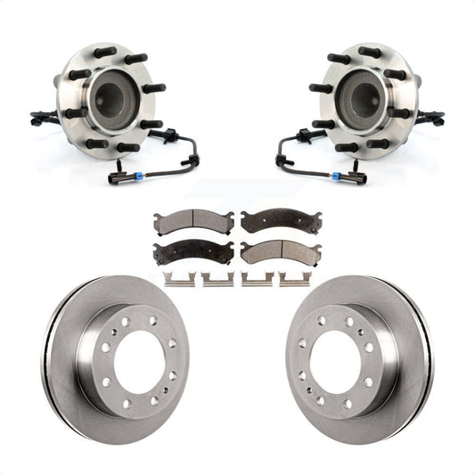 Hub Bearing Brake Rotor Pad Front Kit For Chevrolet Express 3500 GMC Savana 4500