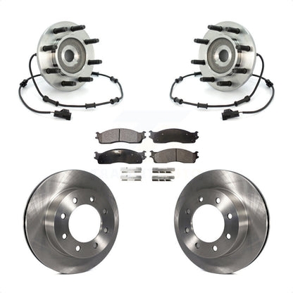 Hub Bearing Disc Brake Rotor Pad Front Kit For 2003-2005 Dodge Ram 2500 3500 4WD