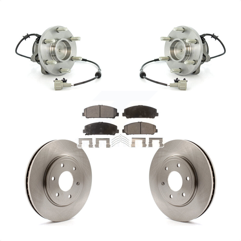 Hub Bearing Assembly Disc Brake Rotors And Pads Front Kit For Suzuki Equator