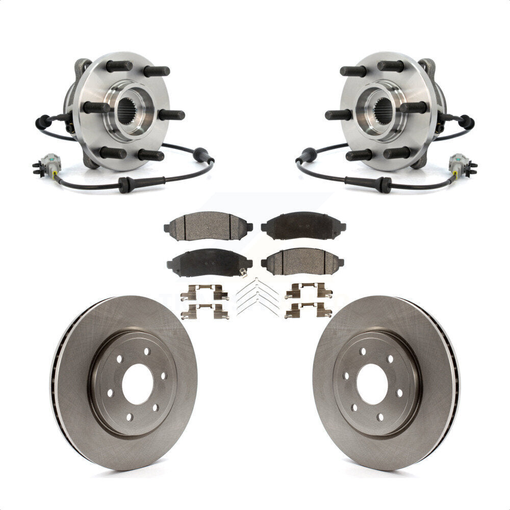 Hub Bearing Disc Brake Rotor Pad Front Kit For Nissan Frontier Pathfinder Xterra