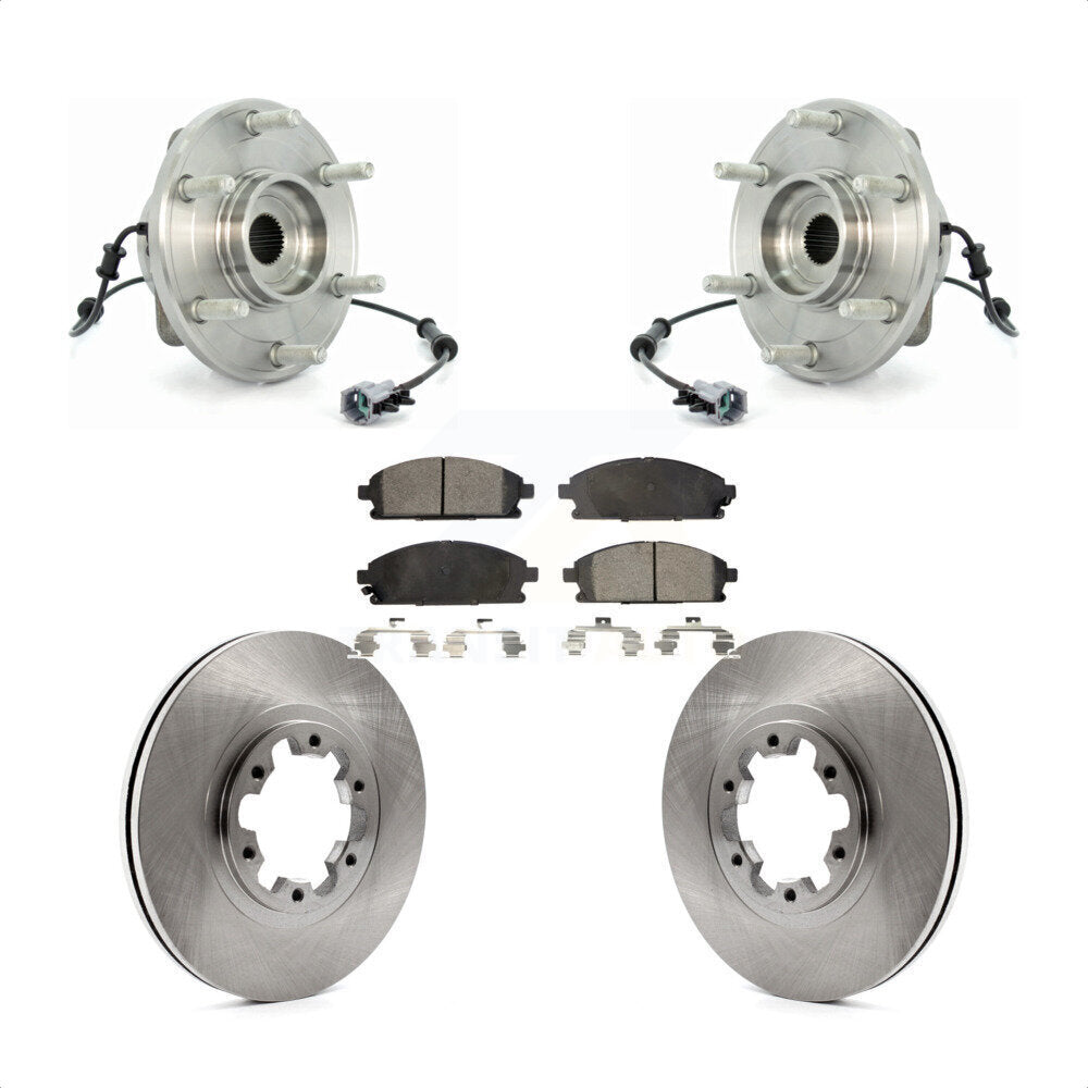 Hub Bearing Disc Brake Rotor & Pad Front Kit For 2004 Nissan Pathfinder To 07 04