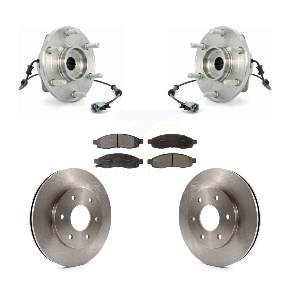 Hub Bearing Brake Rotor & Pads Front Kit For Nissan TITAN Pathfinder Armada QX56