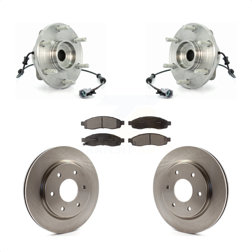 Hub Bearing Disc Brake Rotor Pad Front Kit For Nissan TITAN INFINITI QX56 Armada
