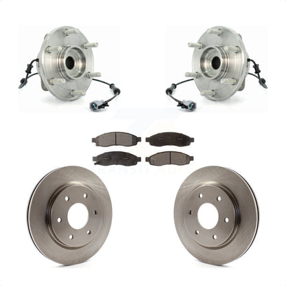 Hub Bearing Disc Brake Rotor Pad Front Kit For Nissan TITAN INFINITI QX56 Armada
