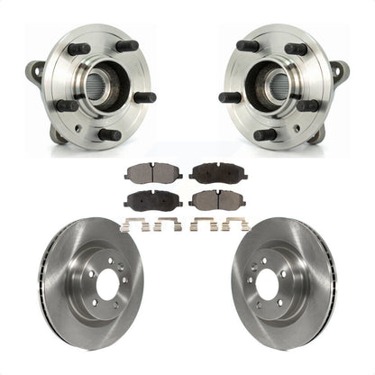 Hub Bearing Assembly Brake Rotor & Pads Front Kit For Land Rover LR3 Range Sport