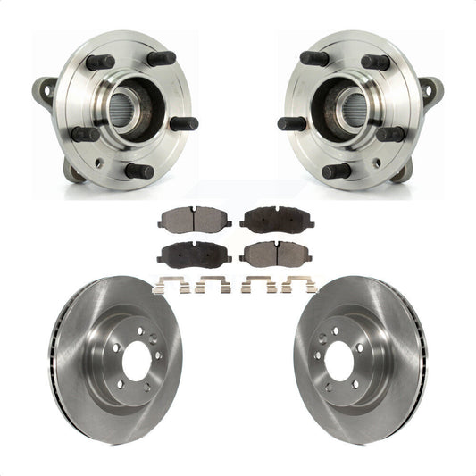 Hub Bearing Assembly Brake Rotor & Pads Front Kit For Land Rover LR3 Range Sport