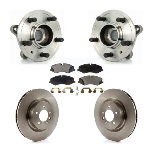 Hub Bearing Assembly Brake Rotor & Pads Front Kit For Land Rover Range Sport LR4