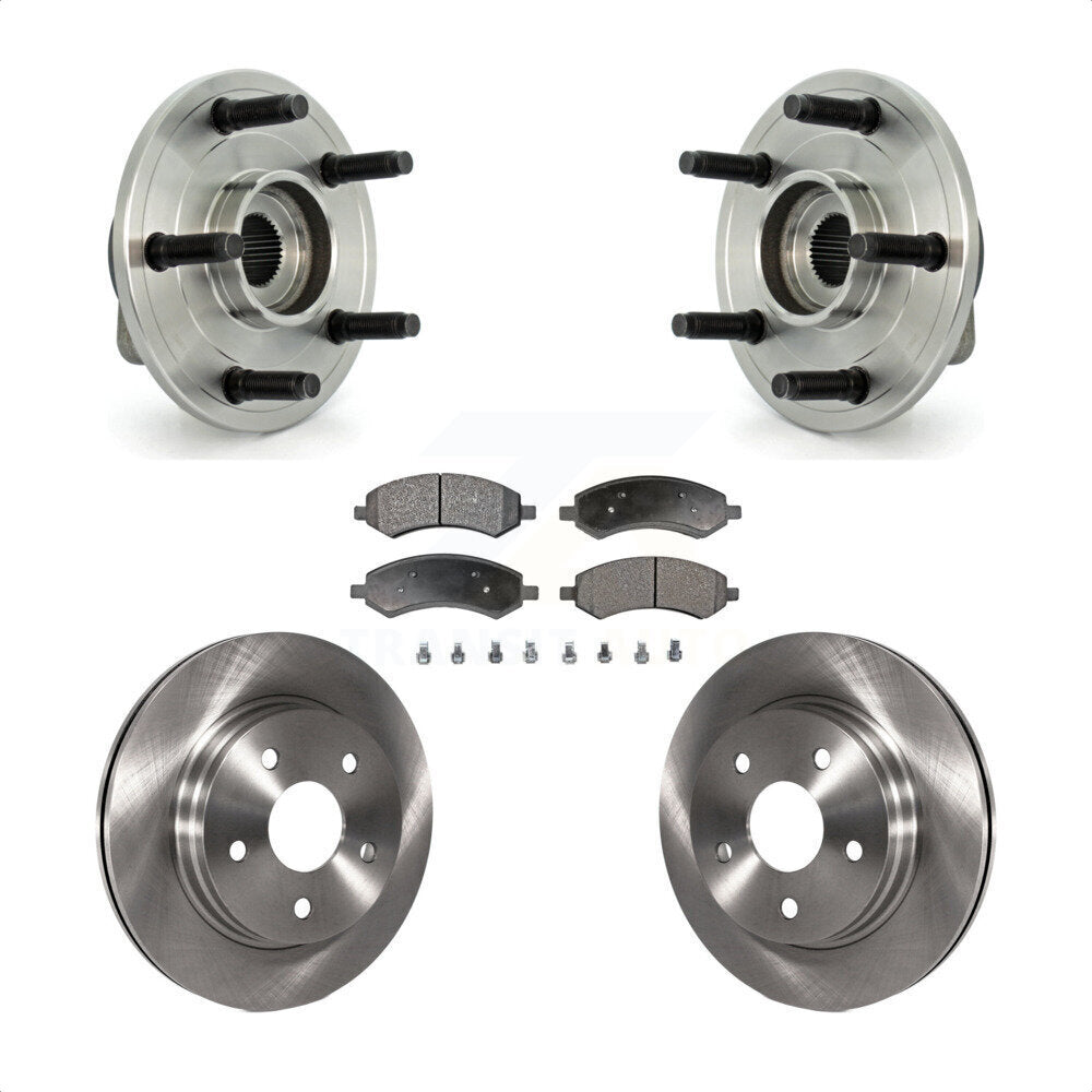 Hub Bearing Disc Brake Rotor Pads Front Kit For Dodge Ram 1500 With 5 Lug Wheels