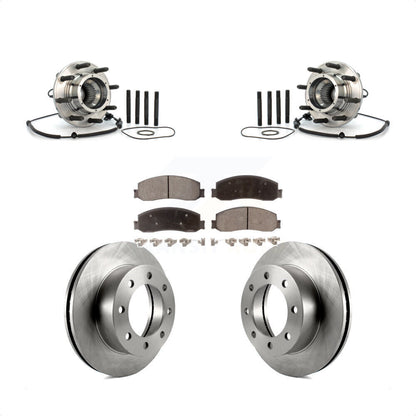 Hub Bearing Disc Brake Rotor & Pads Front Kit For 2010 Ford F-250 Super Duty 4WD