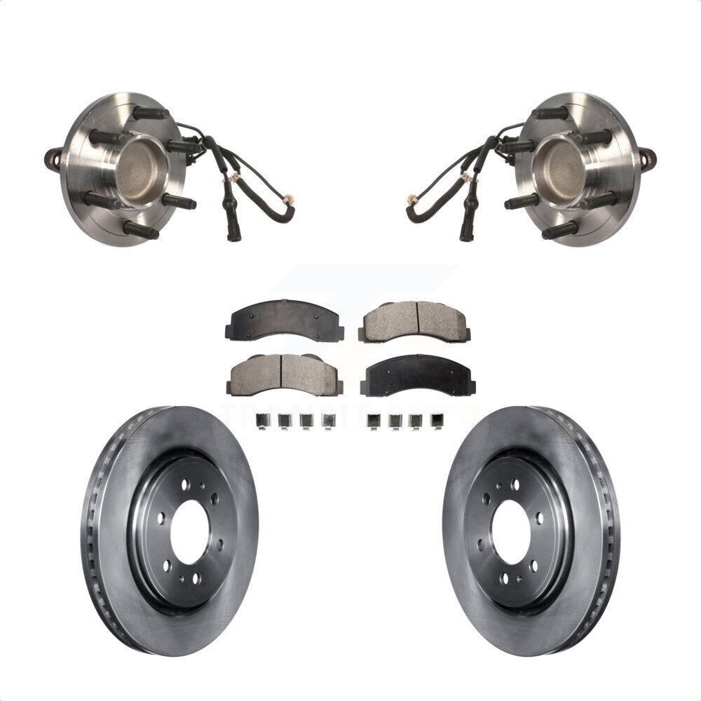 Hub Bearing Brake Rotor Pads Front Kit For Ford Expedition Lincoln Navigator RWD
