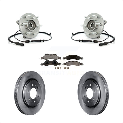Hub Bearing Disc Brake Rotor Pad Front Kit For Ford Expedition Lincoln Navigator