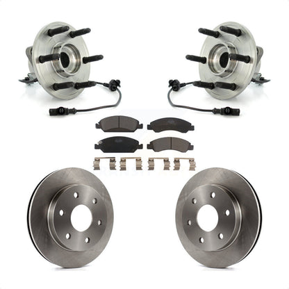 Hub Bearing Assembly Disc Brake Rotors And Pads Front Kit For GMC Sierra 1500