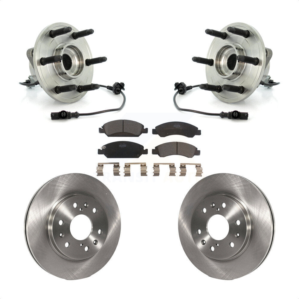 Hub Bearing Brake Rotor Pad Front Kit For Chevrolet GMC Sierra 1500 Silverado XL