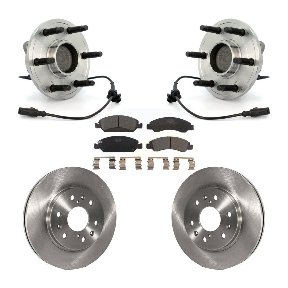 Hub Bearing Brake Rotor Pad Front Kit For Chevrolet GMC Sierra 1500 Silverado XL