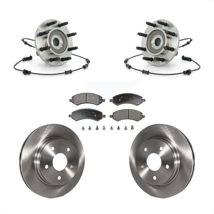 Hub Bearing Brake Rotor Pad Front Kit For 07-08 Dodge Ram 1500 With 8 Lug Wheels