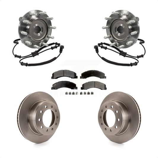 Hub Bearing Assembly Disc Brake Rotor And Pads Front Kit For Ram Dodge 4500 5500