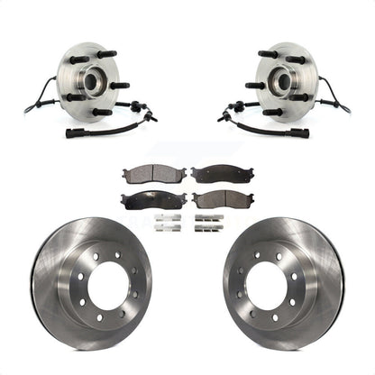 Hub Bearing Brake Rotor Pad Front Kit For 07-08 Dodge Ram 1500 With 5 Lug Wheels