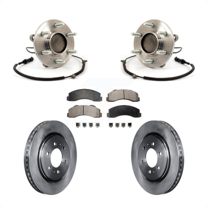 Hub Bearing Assembly Disc Brake Rotor And Pads Front Kit For 2010 Ford F-150 RWD