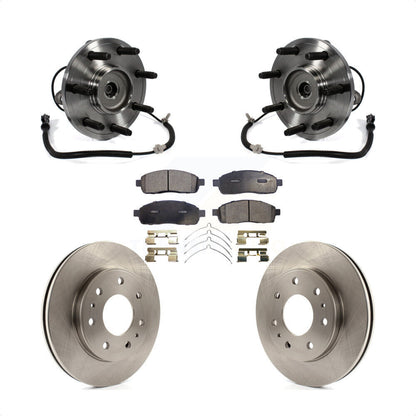 Hub Bearing Assembly Disc Brake Rotor Pads Front Kit For 2009 Ford F-150 RWD/4WD