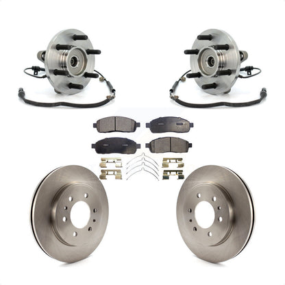 Hub Bearing Assembly Disc Brake Rotor And Pads Front Kit For 2009 Ford F-150 4WD