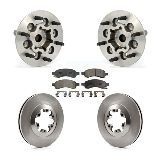 Hub Bearing Assembly Brake Rotor Pad Front Kit For Chevrolet Colorado GMC Canyon