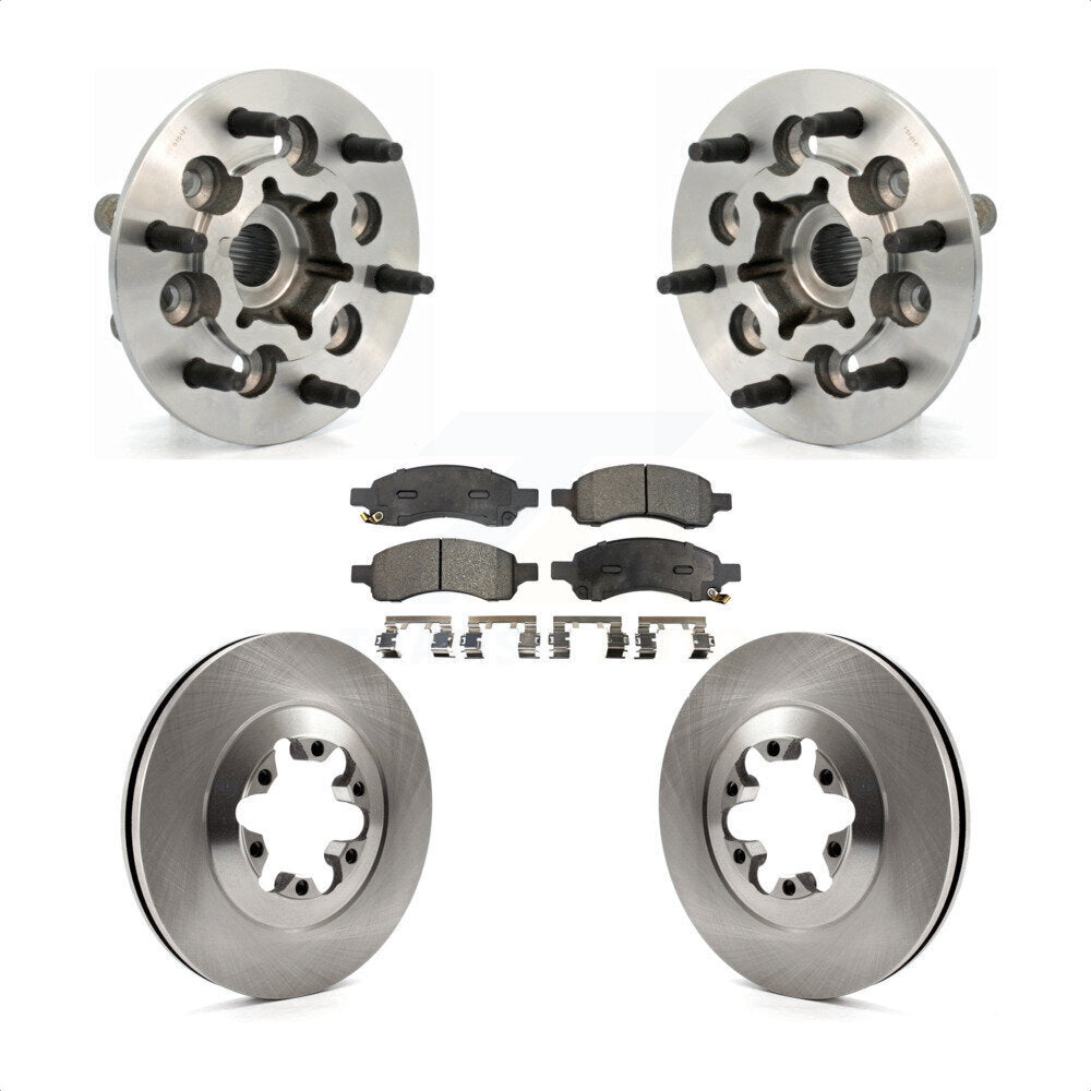 Hub Bearing Assembly Brake Rotor Pad Front Kit For Chevrolet Colorado GMC Canyon