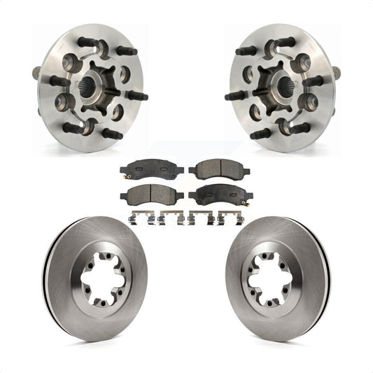 Hub Bearing Assembly Brake Rotor Pad Front Kit For Chevrolet Colorado GMC Canyon