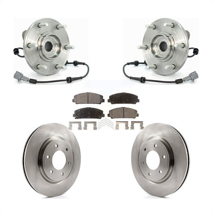 Hub Bearing Disc Brake Rotor Pad Front Kit For Nissan TITAN Armada INFINITI QX56
