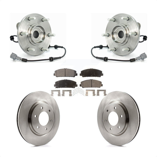 Hub Bearing Disc Brake Rotor Pad Front Kit For Nissan TITAN Armada INFINITI QX56