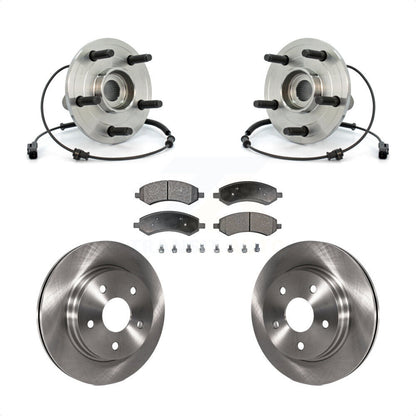 Hub Bearing Assembly Disc Brake Rotors And Pads Front Kit For Dodge Ram 1500