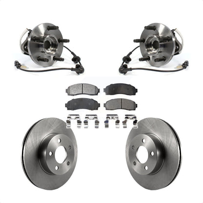 Hub Bearing Assembly Brake Rotor & Pad Front Kit For Ford Ranger Mazda B4000 4WD