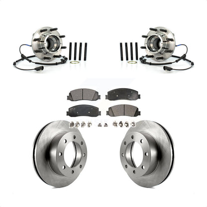 Hub Bearing Brake Rotor & Pad Front Kit For 2011 Ford F-350 Super Duty F-250 4WD