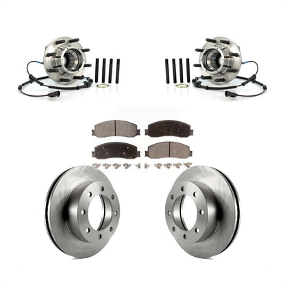 Hub Bearing Brake Rotor & Pad Front Kit For 2012 Ford F-350 Super Duty F-250 4WD