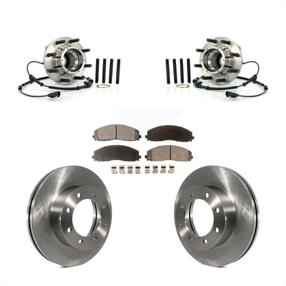 Hub Bearing Disc Brake Rotor & Pad Front Kit For Ford F-250 Super Duty F-350 4WD