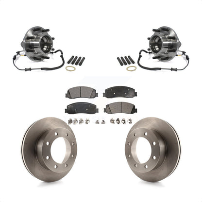 Hub Bearing Disc Brake Rotor & Pads Front Kit For 2012 Ford F-350 Super Duty 4WD