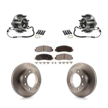 Hub Bearing Disc Brake Rotor & Pads Front Kit For 2011 Ford F-350 Super Duty 4WD