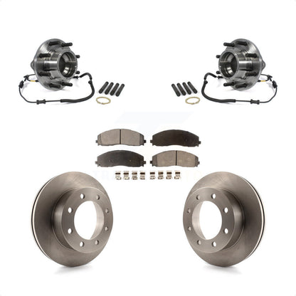 Hub Bearing Disc Brake Rotor & Pads Front Kit For 2013 Ford F-350 Super Duty 4WD