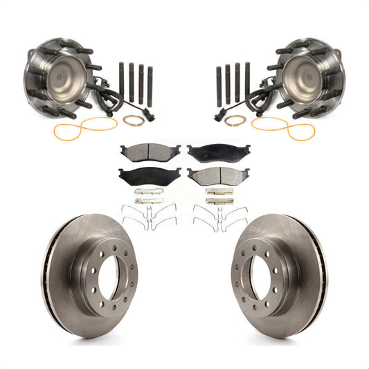 Hub Bearing Disc Brake Rotor Pad Front Kit For Ford F-450 Super Duty F-550 4 X 2