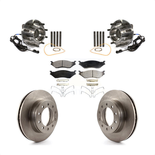 Hub Bearing Disc Brake Rotor Pad Front Kit For Ford F-450 Super Duty F-550 4 X