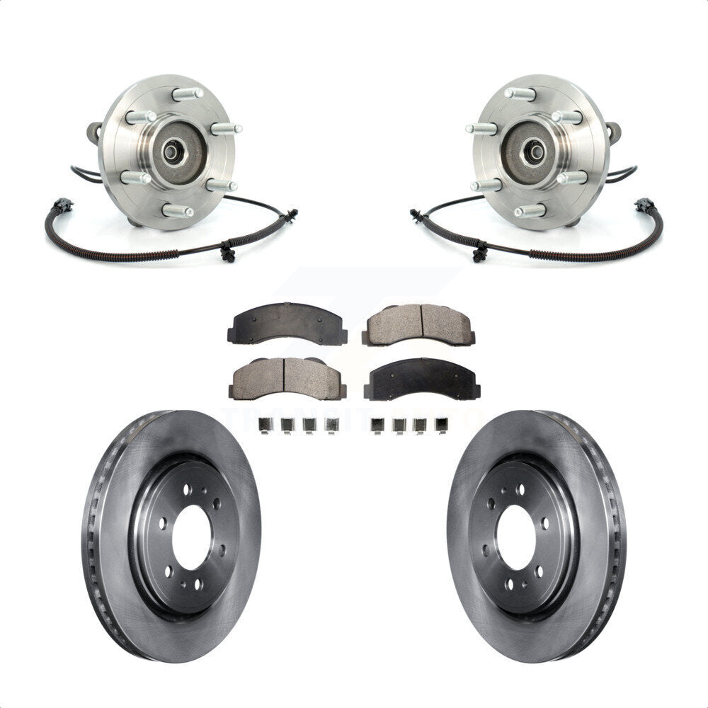 Hub Bearing Assembly Brake Rotor Pad Front Kit For Ford F-150 Expedition Lincoln