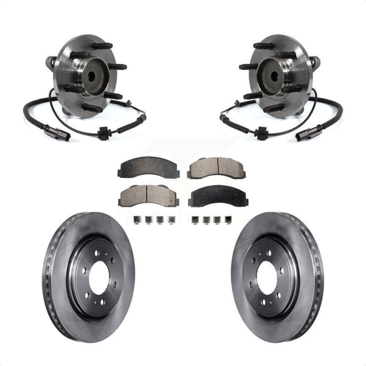 Hub Bearing Disc Brake Rotor Pad Front Kit For Ford F-150 Expedition Lincoln RWD
