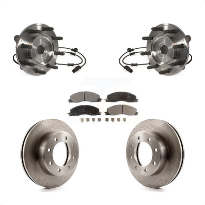 Hub Bearing Assembly Disc Brake Rotors And Pads Front Kit For Ram 3500 2500