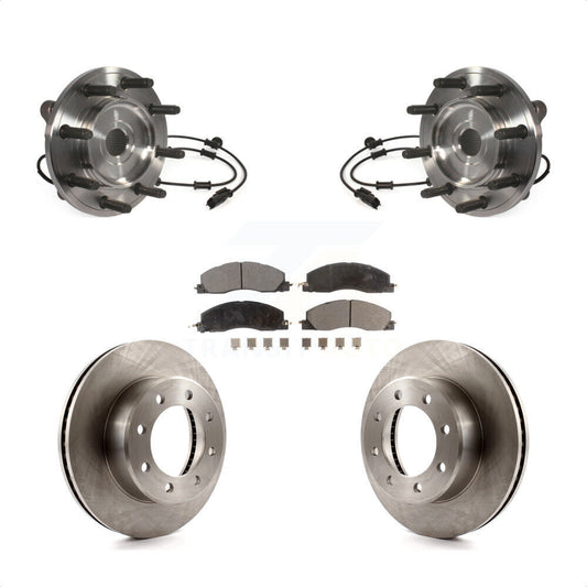 Hub Bearing Assembly Disc Brake Rotors And Pads Front Kit For Ram 3500 2500