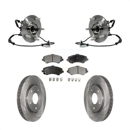 Hub Bearing Brake Rotor & Pads Front Kit For Dodge Grand Caravan Chrysler Town