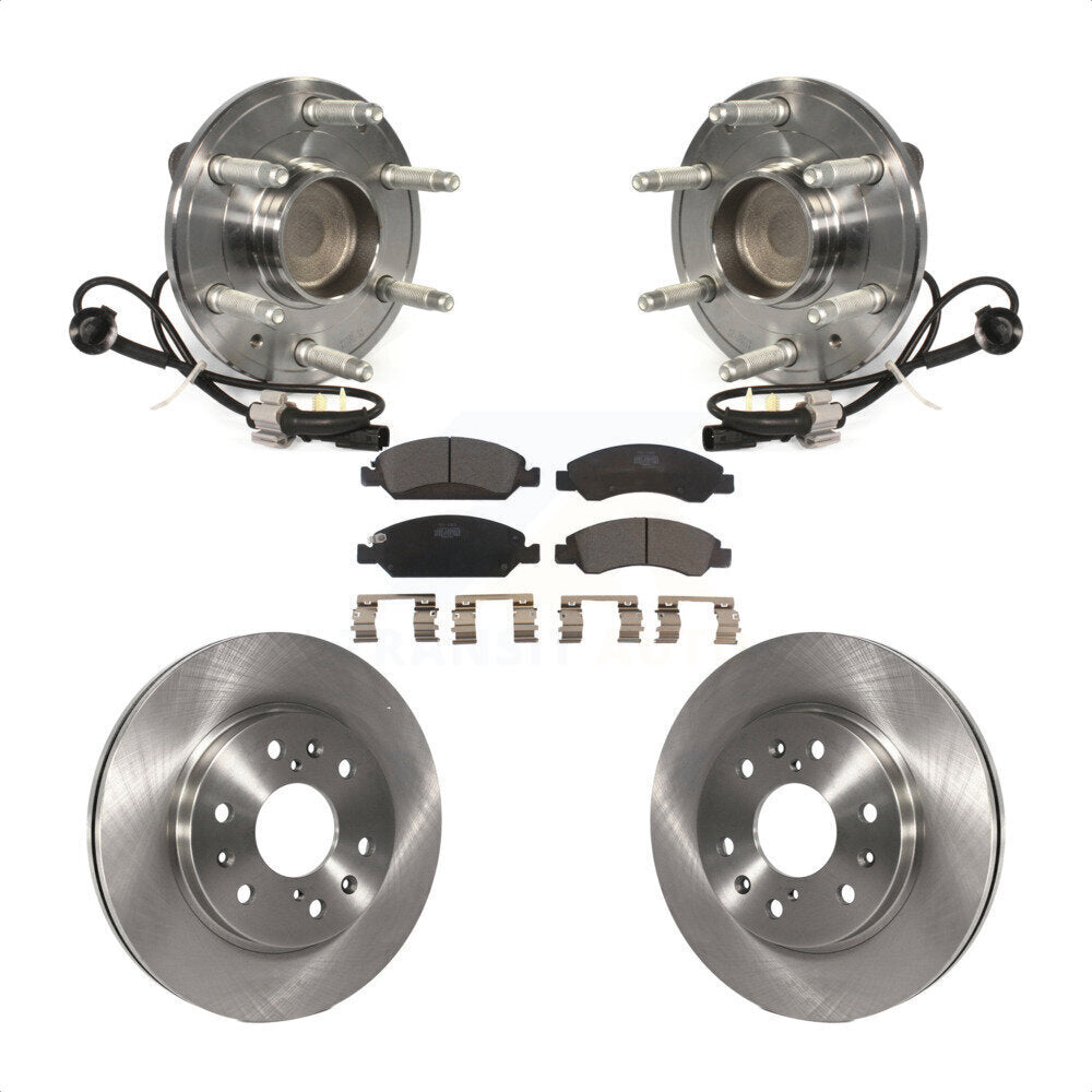 Hub Bearing Brake Rotor Pad Front Kit For GMC Sierra 1500 Chevrolet Silverado XL