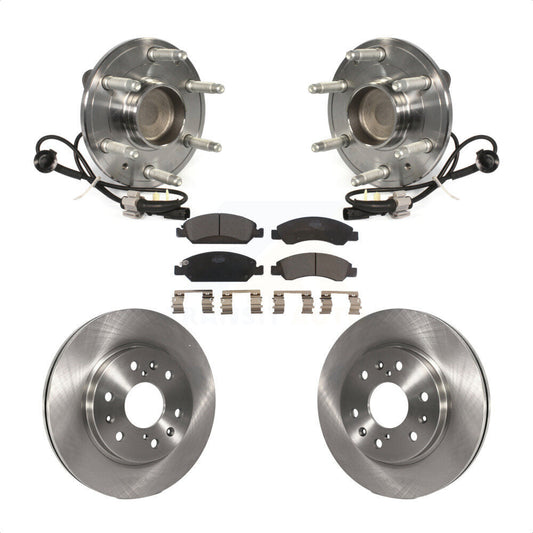 Hub Bearing Brake Rotor Pad Front Kit For GMC Sierra 1500 Chevrolet Silverado XL