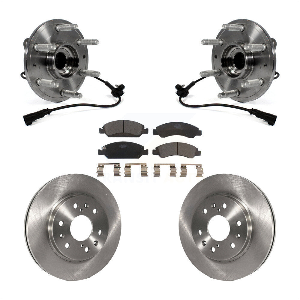 Hub Bearing Brake Rotor Pad Front Kit For GMC Sierra 1500 Chevrolet Silverado XL